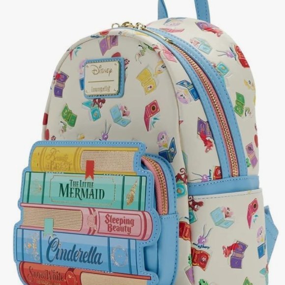 NWT! Loungefly Disney Princess Books Classic Mini Backpack main image 5